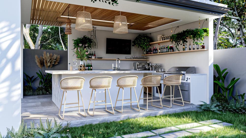 outdoor alfresco kitchen